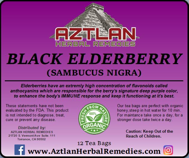 Black Elderberry Tea - Buy Elderberry Tea | Aztlan Herbal Remedies