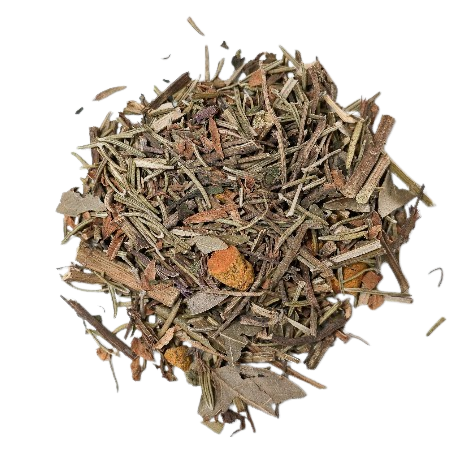 Dried herbal tea blend for evening routine and wellness