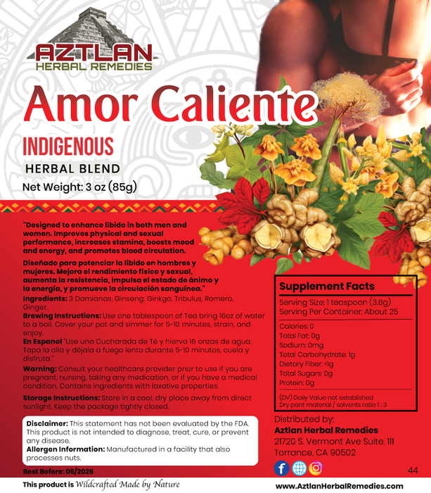 Amor Caliente Herbal Blend Tea