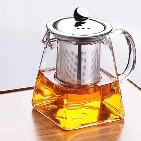 Glass Teapot with Stainless Steel Infuser and Lid 32oz