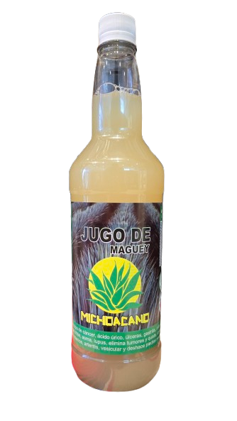 Bottle of Jugo de Maguey agave sap from Michoacán