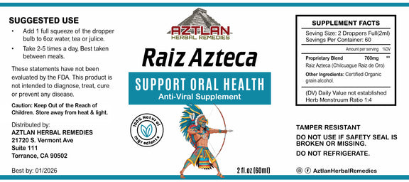 Aztec 2oz Raiz Azteca Spray 2oz – Aztlan Herbal Remedies