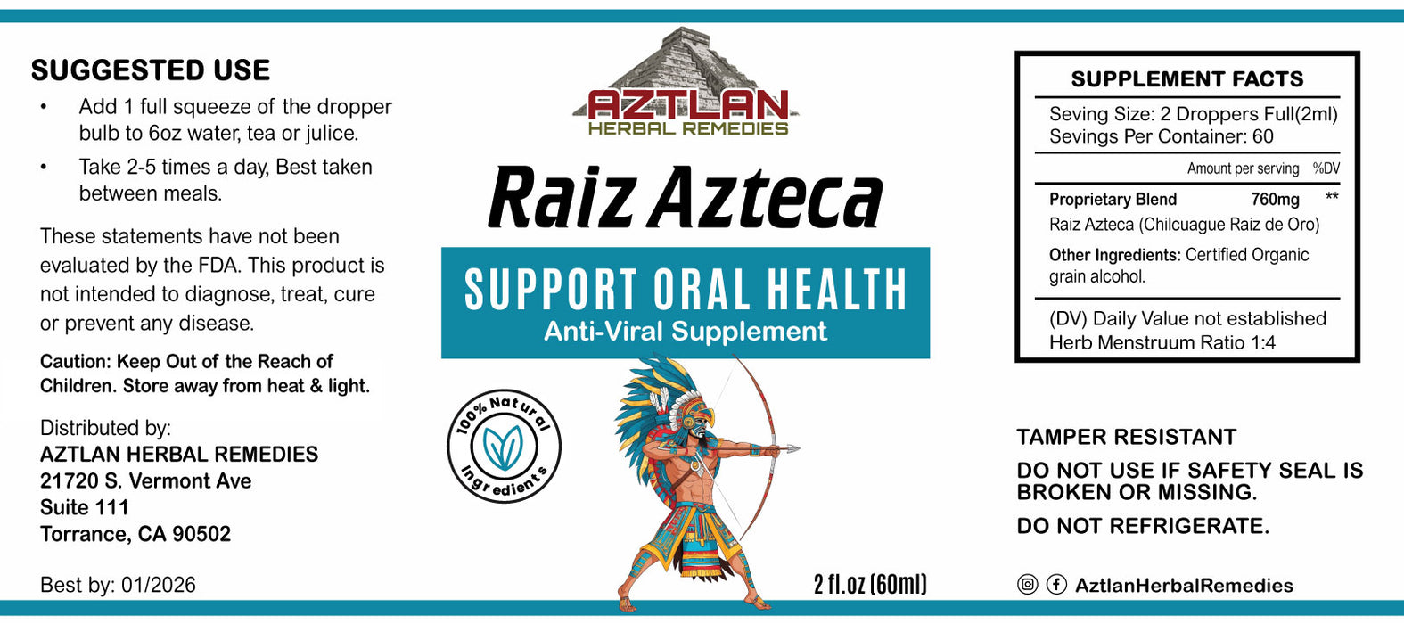 Raiz Azteca Spray 2oz