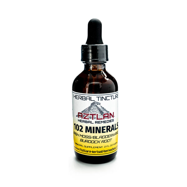 102 Minerals Tincture Irish Moss /Bladderwrack /Burdock Root 2oz