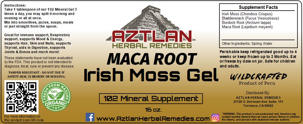 102 Mineral Gel with Maca Root 16oz