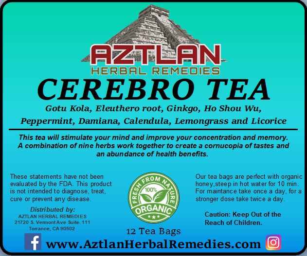 Cerebro Teabags - Cerebral Circulation Tea | Aztlan Herbal Remedies