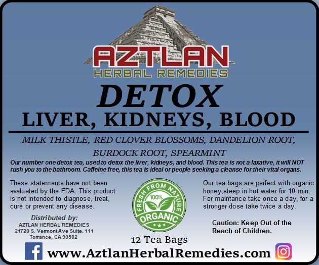 Detox Liver, Kidneys and Blood Teabags