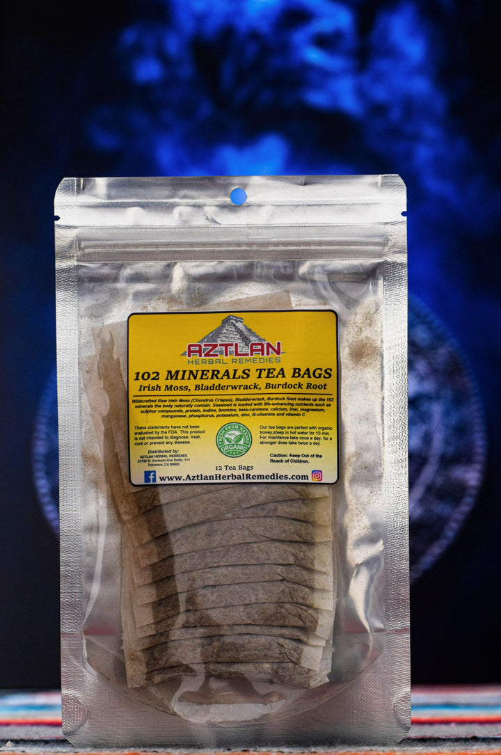 102 Mineral Teabags - Burdock Root Herbal Tea | Aztlan Herbal Remedies